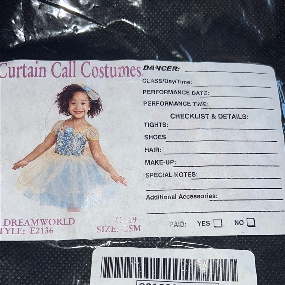 Curtain call dance costume